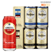 Amstel of Warsteiner pilsener of 0.0%